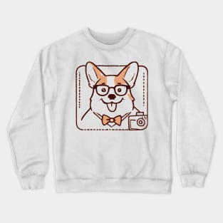 Corgi Photographer Dog Owner Pembroke Welsh Corgi Funny Crewneck Sweatshirt